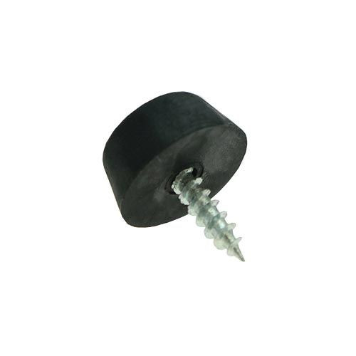 15.9mm Rubber Screw In Furniture Foot (7.9mm Countersunk Recess) | Black