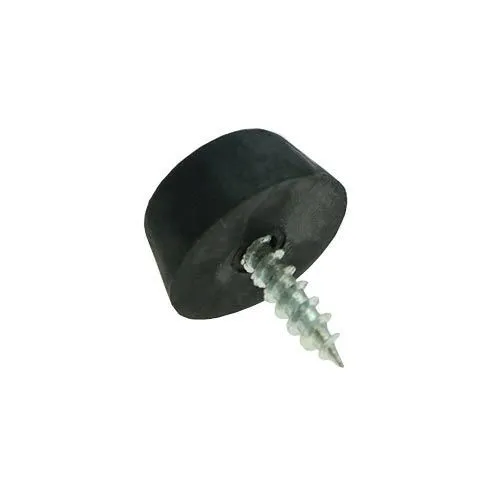 15.9mm Rubber Screw In Furniture Foot (7.9mm Countersunk Recess) | Black