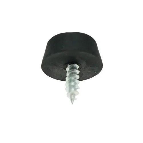 15.9mm Rubber Screw In Furniture Foot (7.9mm Countersunk Recess) | Black