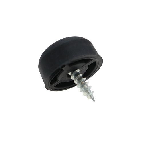 17.5mm Rubber Screw In Furniture Foot (7.9mm Countersunk Recess) | Black