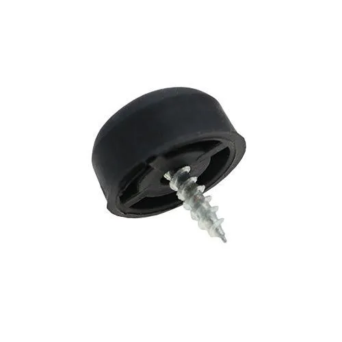 17.5mm Rubber Screw In Furniture Foot (7.9mm Countersunk Recess) | Black