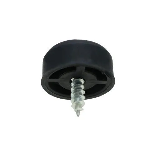 17.5mm Rubber Screw In Furniture Foot (7.9mm Countersunk Recess) | Black