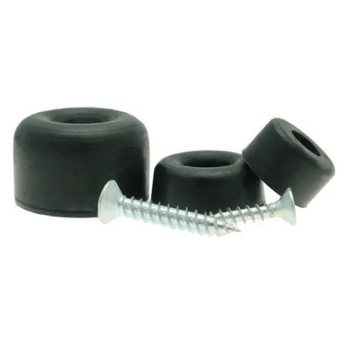 17.5mm Rubber Screw In Furniture Foot (7.9mm Countersunk Recess) | Black