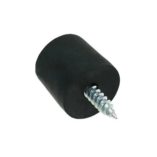 18.5mm Rubber Screw In Furniture Foot (8.5mm Countersunk Recess) | Black