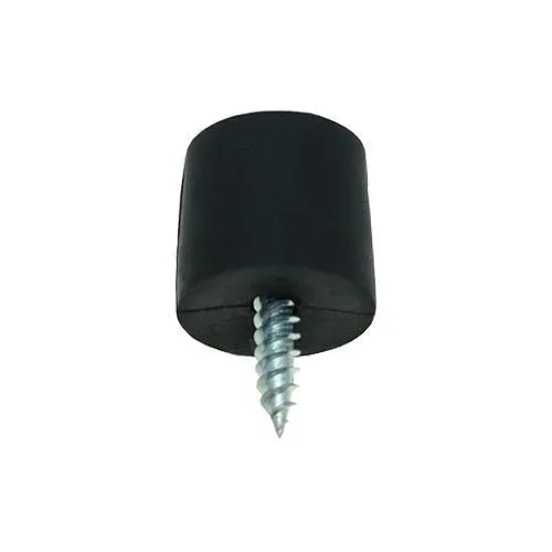 18.5mm Rubber Screw In Furniture Foot (8.5mm Countersunk Recess) | Black