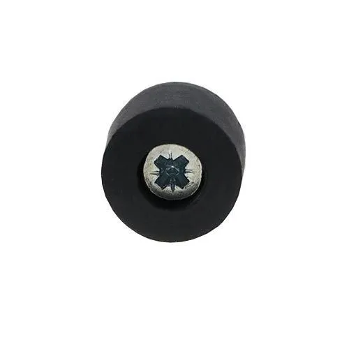 18.5mm Rubber Screw In Furniture Foot (8.5mm Countersunk Recess) | Black