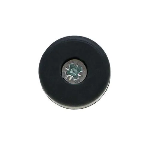 19mm Rubber Screw In Furniture Foot (6mm Countersunk Recess) | Black