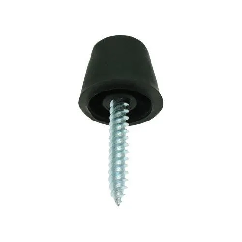19mm Rubber Screw In Furniture Foot (7.9mm Countersunk Recess) | Black