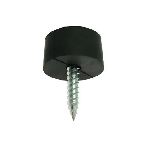 19.8mm Rubber Screw In Furniture Foot (9.5mm Countersunk Recess) | Black