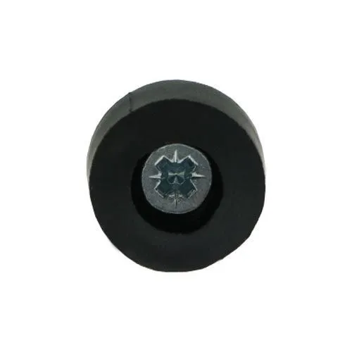 19.8mm Rubber Screw In Furniture Foot (9.5mm Countersunk Recess) | Black