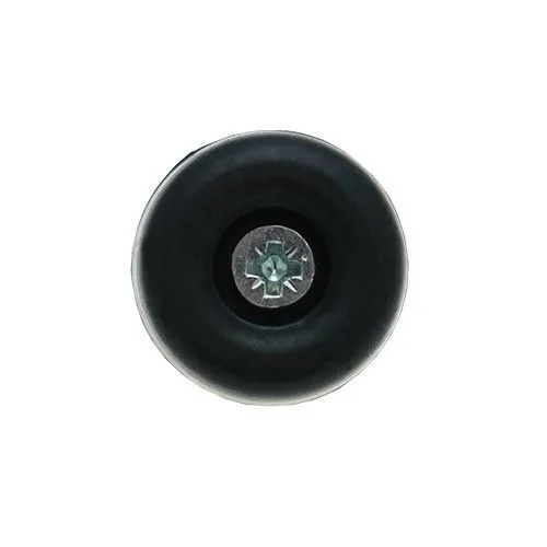 24mm Rubber Screw In Furniture Foot (10mm Countersunk Recess) | Black