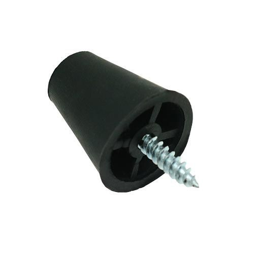 22.2mm Rubber Screw In Furniture Foot (8.7mm Countersunk Recess) | Black