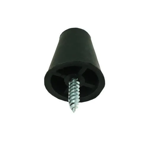 22.2mm Rubber Screw In Furniture Foot (8.7mm Countersunk Recess) | Black