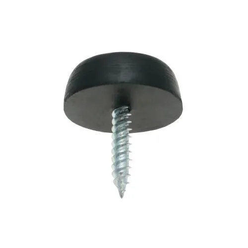 25mm Rubber Screw In Furniture Foot (13.5mm Countersunk Recess) | Black