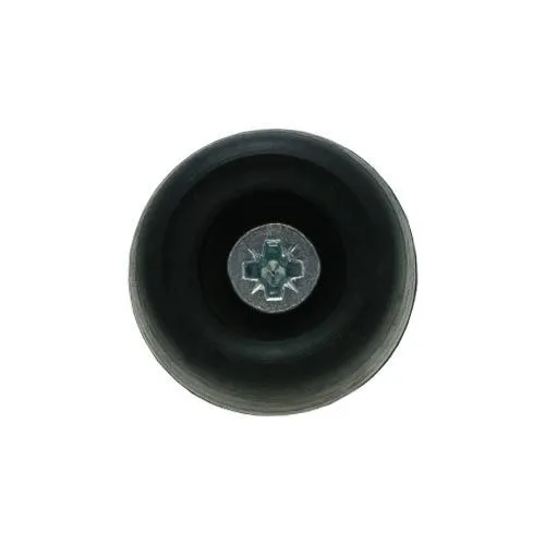 25mm Rubber Screw In Furniture Foot (13.5mm Countersunk Recess) | Black