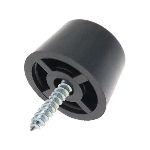 35mm TPVC Screw In Furniture Foot | Black