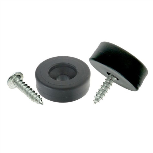 20mm Plastic Screw In Furniture Foot | Black