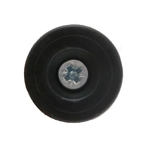 20mm Plastic Screw In Furniture Foot | Black