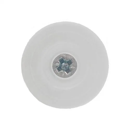 20mm Plastic Screw In Furniture Foot | White