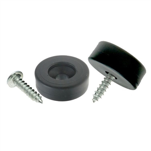 25mm Plastic Screw In Furniture Foot | Black