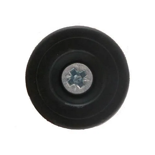 25mm Plastic Screw In Furniture Foot | Black