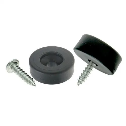 30mm Plastic Screw In Furniture Foot | Black