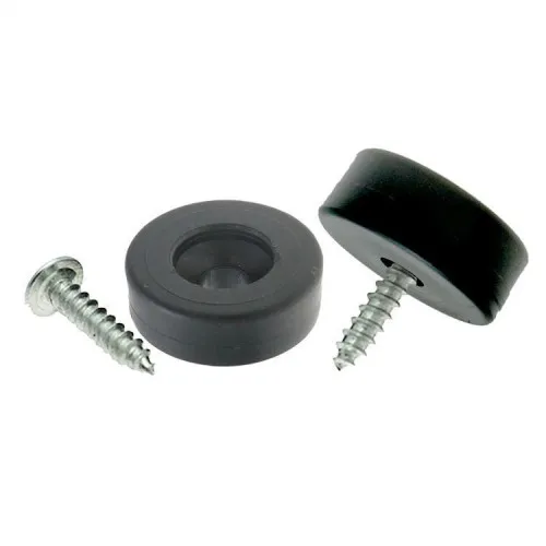 40mm Plastic Screw In Furniture Foot | Black