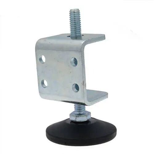 M8 x 100mm Adjustable Mounting Foot - 48mm Base (38mm x 41mm Bracket) | 500kg Load