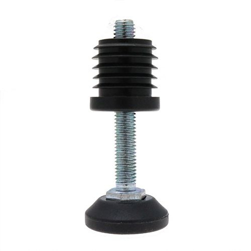 M6 x 20mm Round Tube Adjustable Foot - 25mm Base (M6 x 19mm Insert)