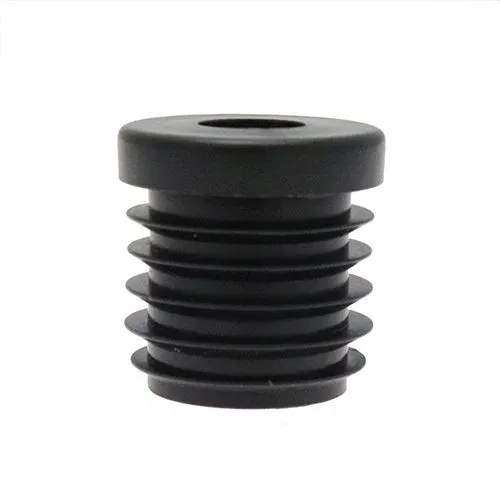 M6 x 20mm Round Tube Adjustable Foot - 25mm Base (M6 x 19mm Insert)