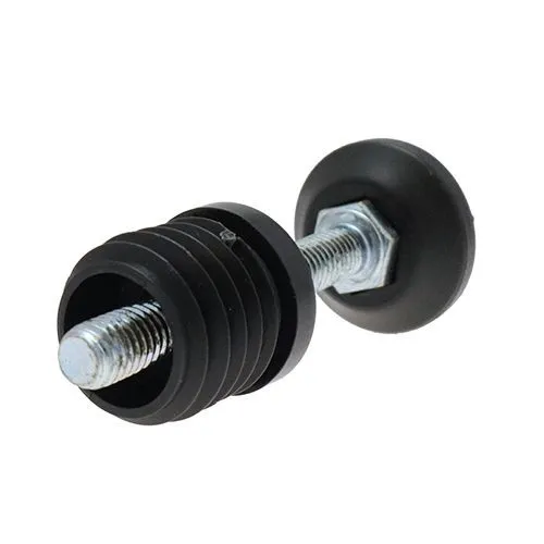 M12 x 100mm Round Tube Adjustable Foot - 38mm Base (M12 x 38mm Insert)