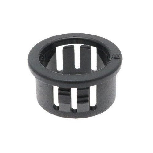 4.7mm Snap Fit Bushing - 1.6mm Panel (3.2mm Cable) | Black Nylon