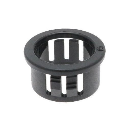 11mm Snap Fit Bushing - 3.2mm Panel (6.2mm Cable) | Black Nylon