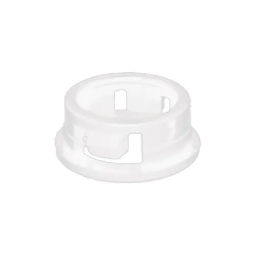 12.7mm Snap Fit Bushing - 3.2mm Panel (6.4mm Cable) | White Nylon