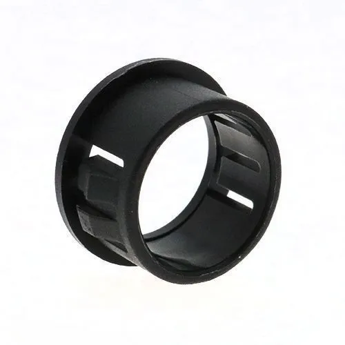 12.7mm Snap Fit Bushing - 6.4mm Panel (9.9mm Cable) | Black Nylon
