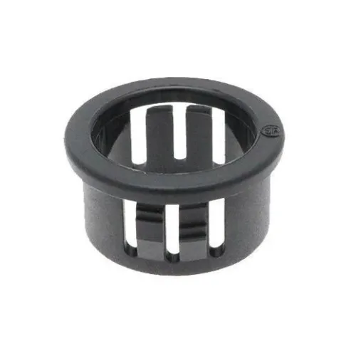17.5mm Snap Fit Bushing - 3.2mm Panel (14.3mm Cable) | Black Nylon