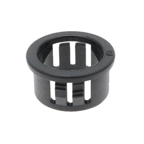 19.1mm Snap Fit Bushing - 1.6mm Panel (15.9mm Cable) | Black Nylon
