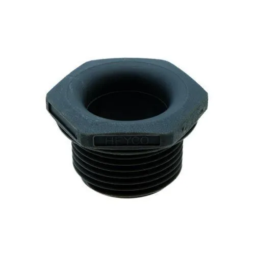1/4in Black Threaded Bushing (Smooth Bore) - 7.9mm Internal Diameter | Nylon