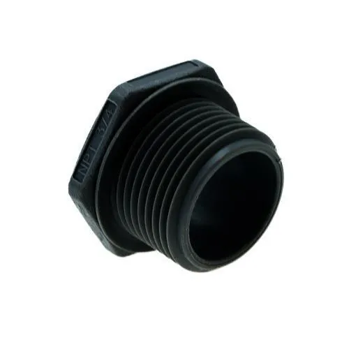 1/4in Black Threaded Bushing (Smooth Bore) - 7.9mm Internal Diameter | Nylon
