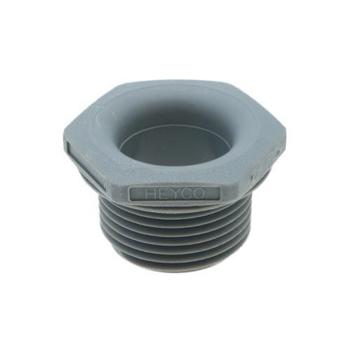 3/8in Grey Threaded Bushing (Smooth Bore) - 10.9mm Internal Diameter | Nylon