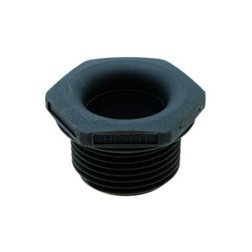 1/2in Black Threaded Bushing (Smooth Bore) - 14.7mm Internal Diameter | Nylon