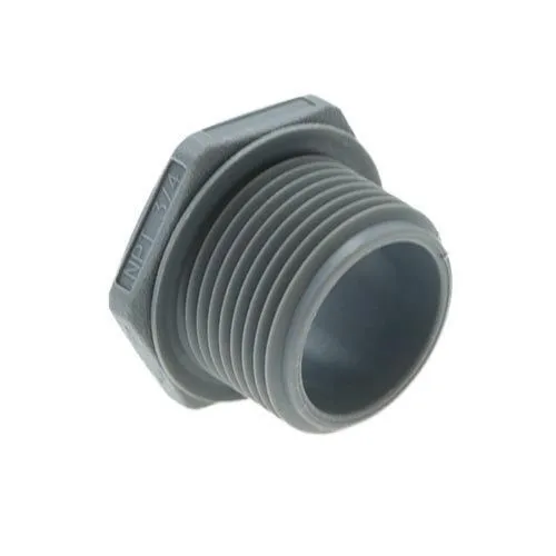 3/4in Grey Threaded Bushing (Smooth Bore) - 18.8mm Internal Diameter | Nylon
