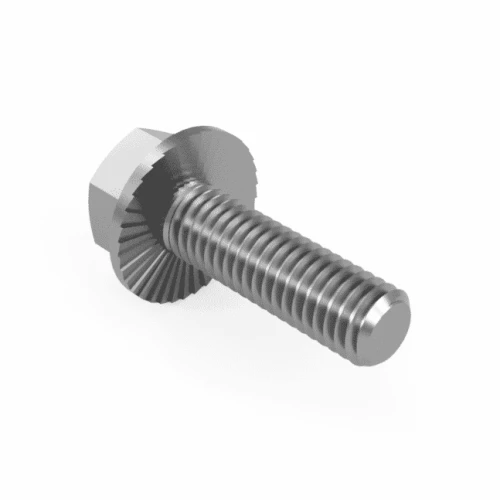 M10 x 20mm Hex Flange Bolt - Serrated (DIN 6921) - A2-70 Stainless Steel