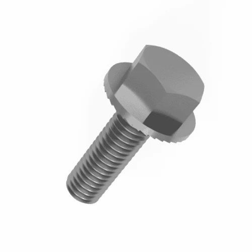 M5 x 40mm Hex Flange Bolt - Serrated (DIN 6921) - A2-70 Stainless Steel