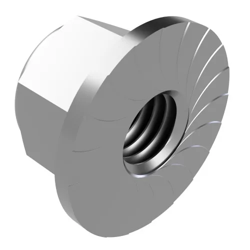 M8 Serrated Flange Nyloc Nut (DIN 6926) | Marine Grade A4 Stainless Steel
