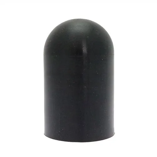3.18mm x 38.1mm Silicone End Cap (Black) 1.3mm Wall Thickness