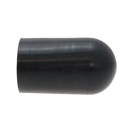 8.64mm x 25.4mm Silicone End Cap (Black) 1.52mm Wall Thickness