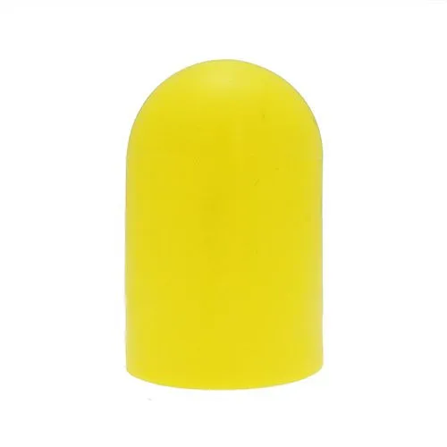9.53mm x 25.4mm Silicone End Cap (Yellow) 1.52mm Wall Thickness