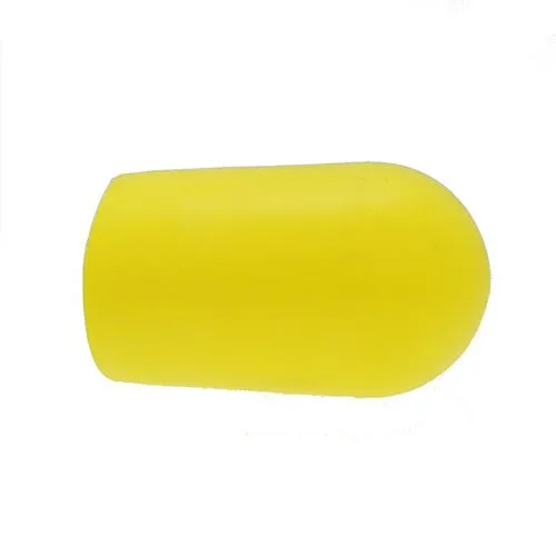 9.53mm x 25.4mm Silicone End Cap (Yellow) 1.52mm Wall Thickness