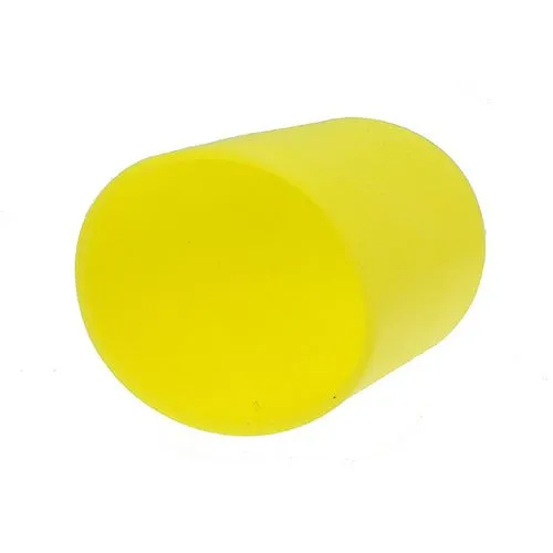 9.53mm x 25.4mm Silicone End Cap (Yellow) 1.52mm Wall Thickness